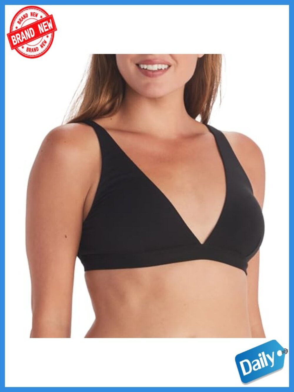 Lightweight Knit Jersey Bralette - Adjustable Straps - Travel Bra
